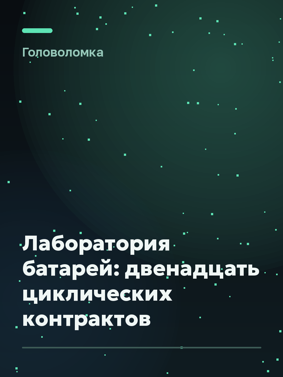 Обложка игры Лаборатория батарей: двенадцать циклических контрактов