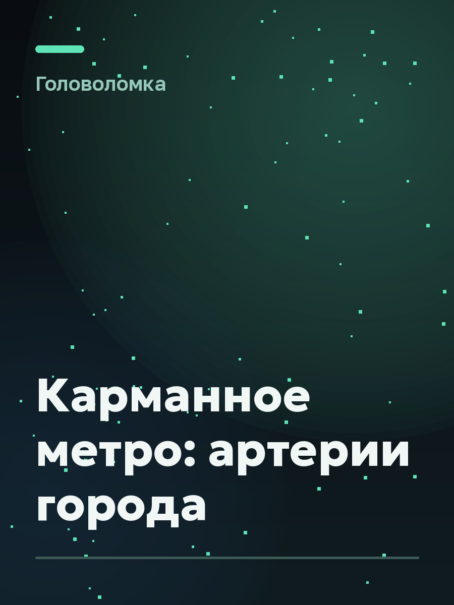 Обложка игры Карманное метро: артерии города