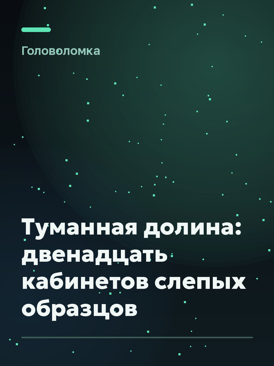 Обложка игры Туманная долина: двенадцать кабинетов слепых образцов